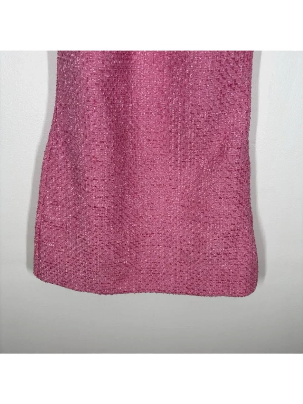 Hyacinth House Tuckernuck Women XS Pink Tweed & Pearl Petra Halter Mini Dress - Picture 4 of 13